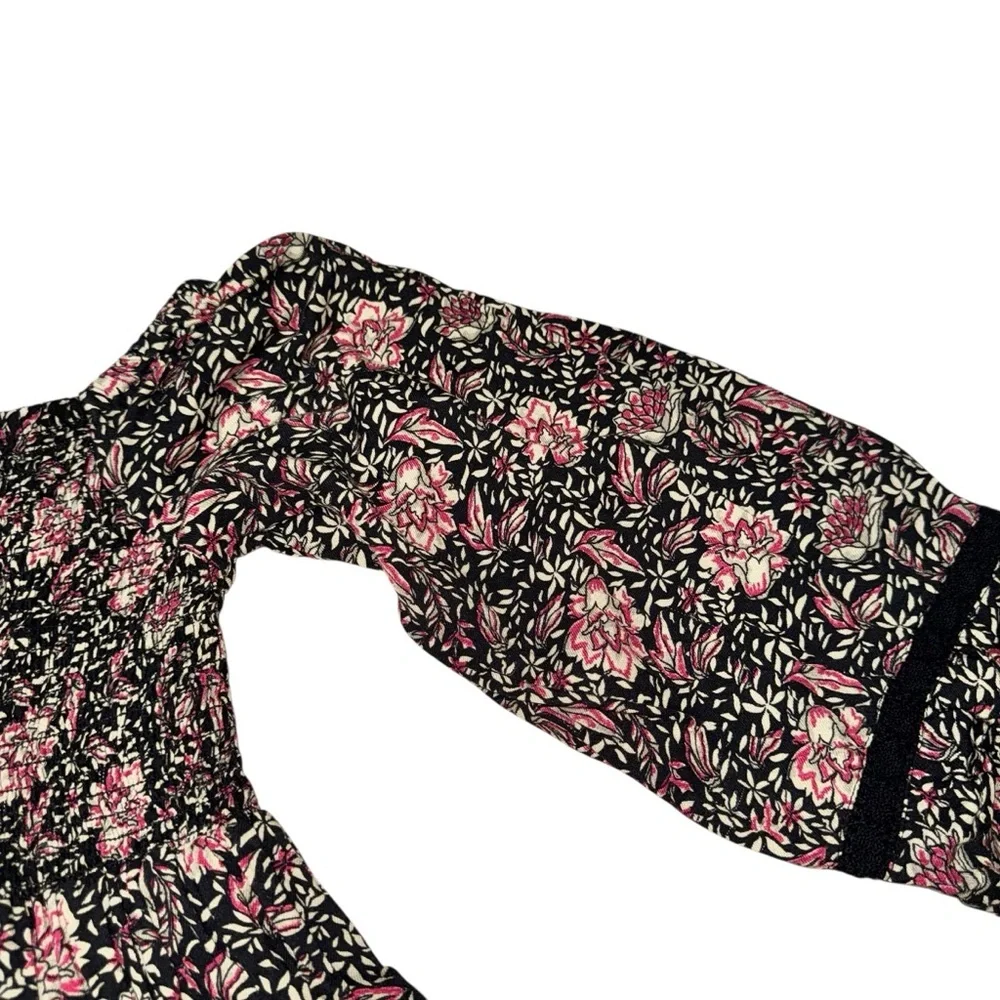 Madden Girl's L Large Off the Shoulder Dress Boho Floral Romantic Puff Sleeves